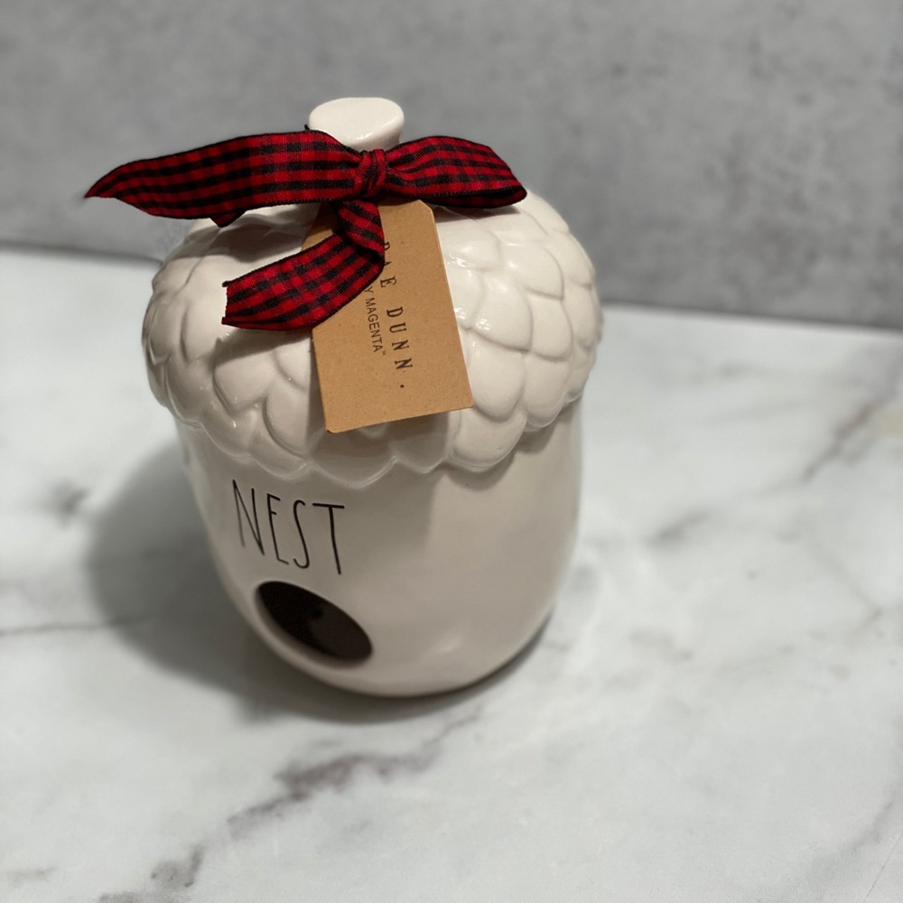 Rae Dunn “NEST” Acorn Ceramic Birdhouse - Picture 9 of 11